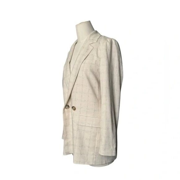 MADEWELL - The Plus Caldwell Double-Breasted Blazer in Ghent Plaid - Sz Medium - Picture 6 of 8